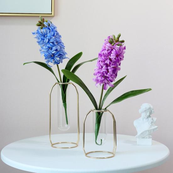 Bluelans flower decoration 3D Hyacinth Narcissus Plastic Artificial Flower Potted DIY Crafts Floral Decor