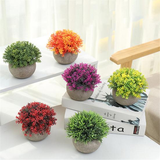 Bluelans flower decoration Eco-friendly Plastic Plant Bonsai Artificial Creative Ornament