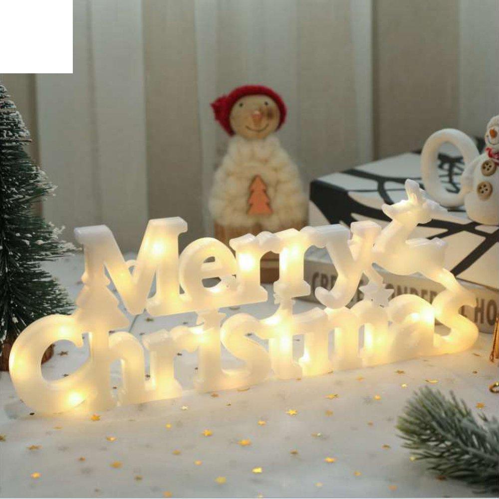 CoCo Global Purchase Plastic Merry Christmas Lighted Sign Christmas Hanging Ornament Plastic Wall Door Decoration