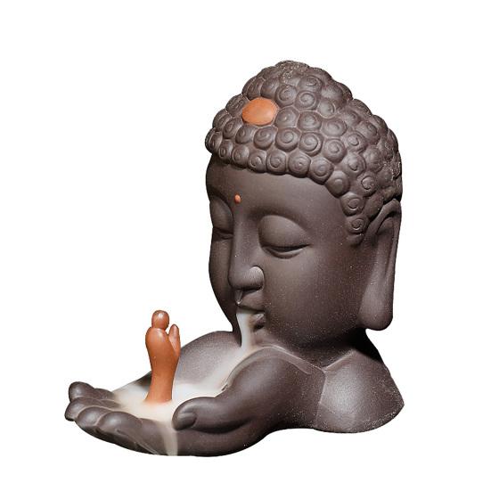 YOU HOME Household Fragrance Creative Little Monk Buddha Censer Backflow Incense Burner