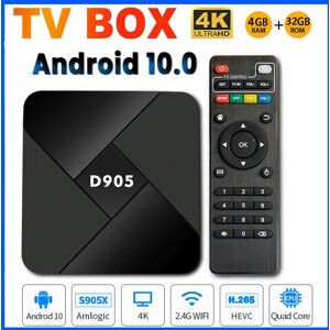 blingblingling 2022 Smart 4K HD TV Box D905 4GB+32GB+2.4G WIFI For Android 10.0 Penta Core Set Top Box