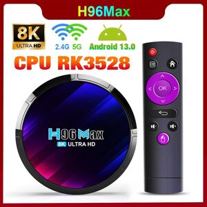H96 Max Smart TV BOX Android 13 Rockchip RK3528 Quad Core Support 2.4G 5G Wifi6 TV BOX 8K HD Video BT5.0 Media Player 4G 64GB 32GB Set Top Box 2G 16GB
