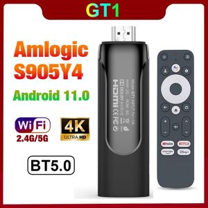 Top GT1 TV Stick 4K Netflix Certified Amlogic S905Y4 Android 11 GTV 5G WIFI Streaming TV Box Dongle Support Chromecast Dolby HDMI 2.1 2G 8G TV Box