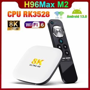 H96 Max M2 Smart TV BOX Android 13 Rockchip RK3528 4G 64GB 32GB 1000M LAN WiFi6 8K Video Decoding With Gyroscope Remote Set Top Box 2G 16GB