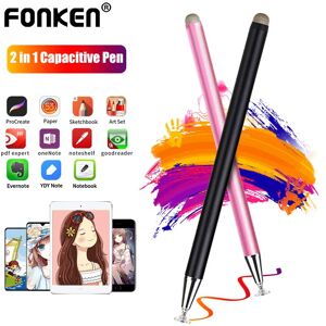 FONKEN Universal 2 in 1 Stylus Pen Magnetic Cap Capacitive Screen Touch Pen High Precision Drawing Smart Pencil for iPhone iPad Android Table