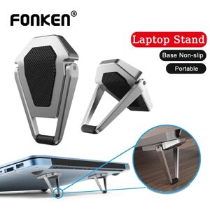 Fonken 2PCS Metal Foldable Laptop Stand Universal Non-slip Bracket Support for Macbook Pro Air Lenovo Notebook Laptops Mount Holder Feets