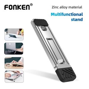 Fonken Mini Laptop Holder Foldable Keyboard Stand Notebook Riser Feet Nonslip Aluminium Alloy Heat Dissipation Stand For Home