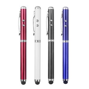 ARTSCAT Tool Soft Rubber Tip Touch Screen Stylus Pen LED Laser Pointer Ball Capacitive Stylus Pencil For Smart Cell Phone Tablet PC