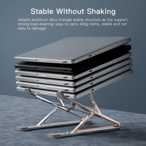 TOMTOP JMS Portable Laptop Stand Ergonomic Aluminum Alloy Laptop Riser Double Height Adjustment Foldable