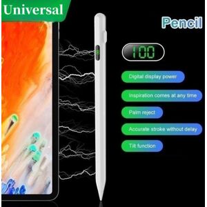 YJMP Universal 2nd Touch Pen For Tablet Mobile Phone with LED Digital Display Touch Screen Pencil Stylus Pen For Apple Ipad Huawei Samsung IOS Android