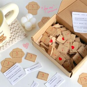 Fenghuei Selfmade Mini Love Letter Set DIY Surprise Gifts Love Envelop Set Love Message Paper  Anniversary