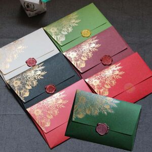 ChouBo three 10pcs/lot New High Grade Pearl Paper Envelopes Wedding Invitation Thanks Cards Envelopes European Bronzing Pattern Envelope Bag