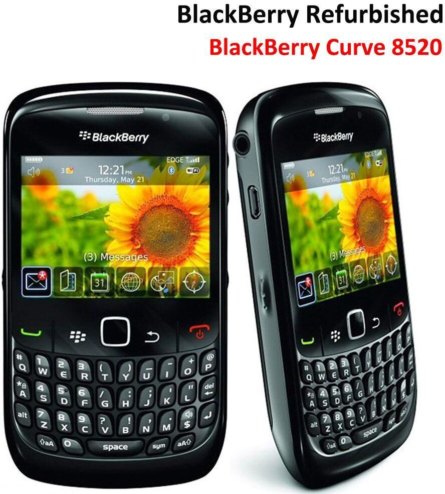 BlackBerry Refurbished BlackBerry Curve 8520 Unlocked Quad-Band Cell Phone with 2 MP Camera Bluetooth and Wi-Fi