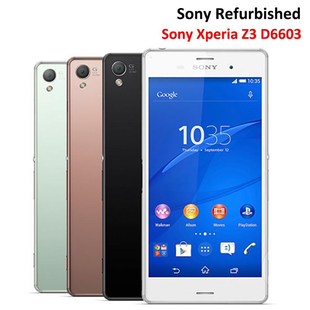 Sony Refurbished Sony Xperia Z3 D6603 3GB RAM 16GB ROM Smartphones UNLOCKED International Version Android MobilePhone