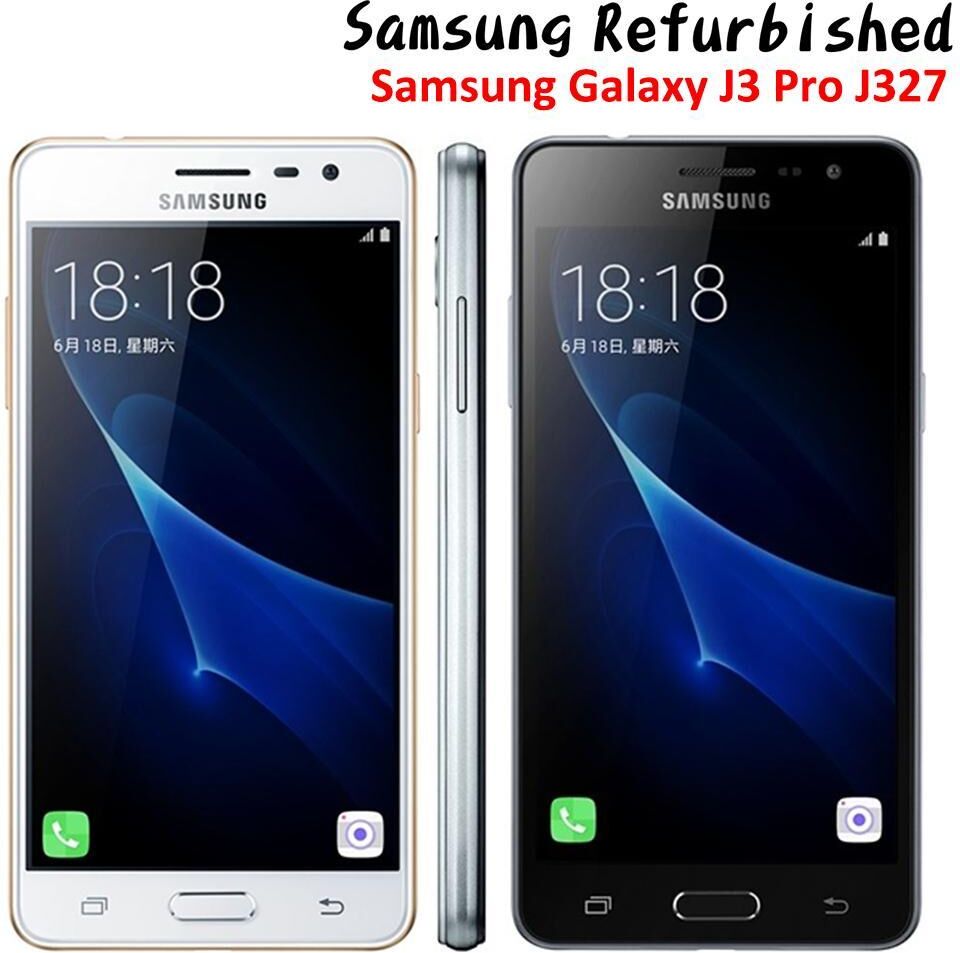 Samsung Refurbished Samsung Galaxy J3 Pro J327 Smartphones 16GB ROM 2GB RAM Dual SIM Android Cellphone Touch Screen Mobile Phone