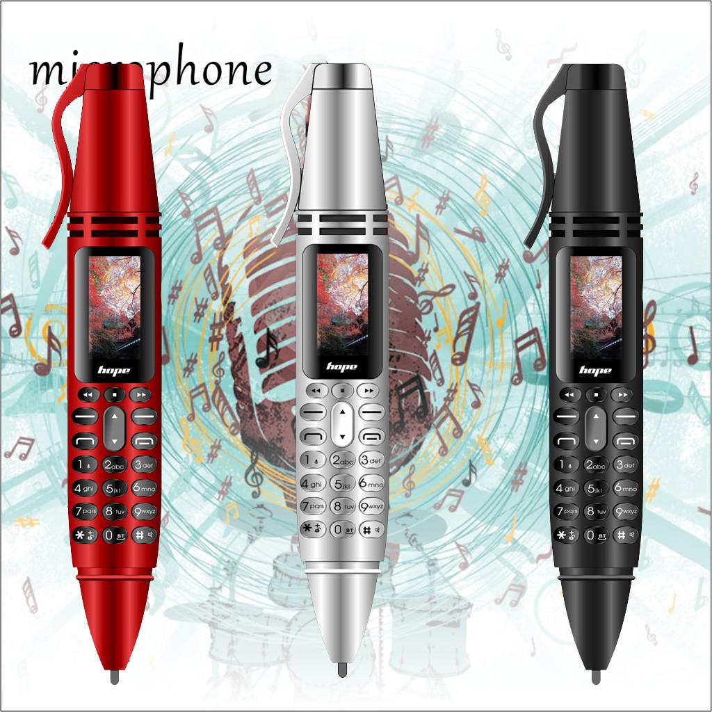 Electronic Part Pen Mini Cellphone GSM Dual SIM Camera Flashlight Bluetooth Dialer Mobile Phones