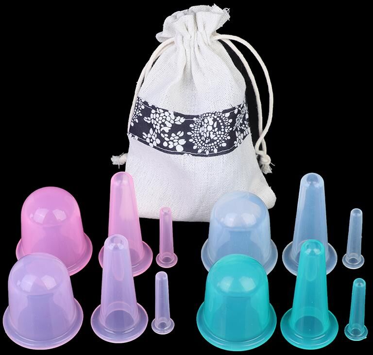 Dulcet Silicone Cupping Household Hygroscopic Cupping Device Transparent Negative Pressure Tank Set