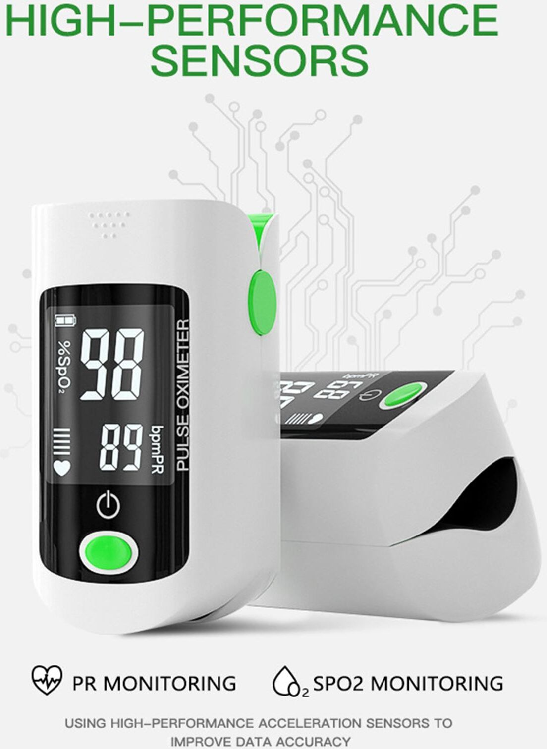 KeepHealthy Fingertip Pulse Oximeter Blood Oxygen Saturation  SpO2  & PR Monitor 8S Quick Measure,Pulse Rate