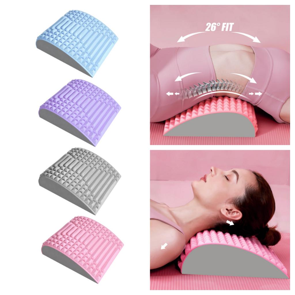 YJMP beauty health Lower Back Massage Pain Relief Treatment Stretcher Back Stretcher Pillow Chronic Lumbar Support Herniated Disc Posture Corrector Pillow