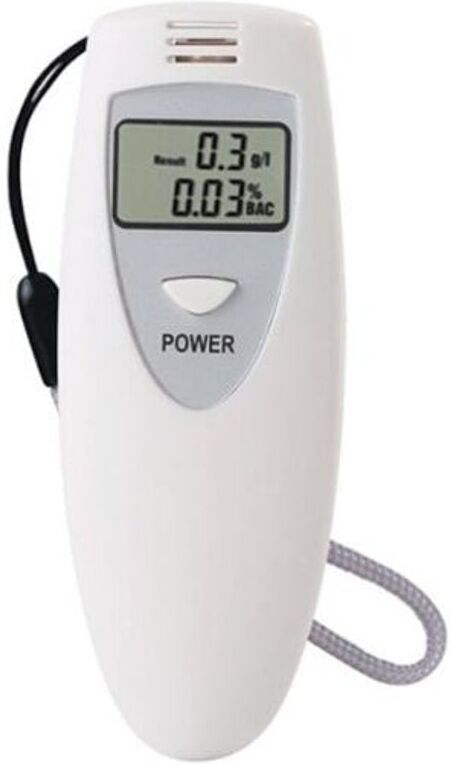 HOD Health&Home Single Screen White Portable Alcohol Tester Concentration Detector Breathable