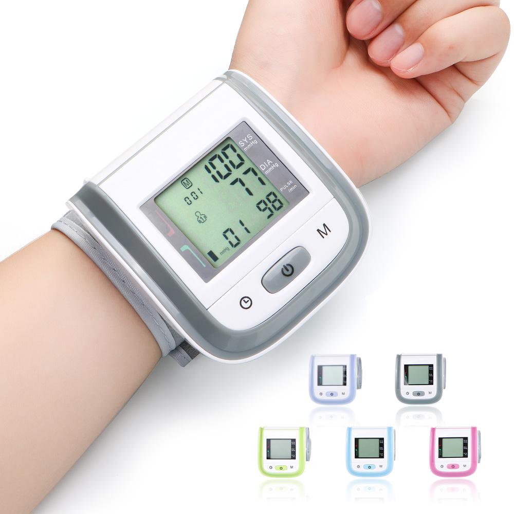 Unoisetion LCD Digital Wrist Blood Pressure Monitor Measure Heart Rate Pulse Meter