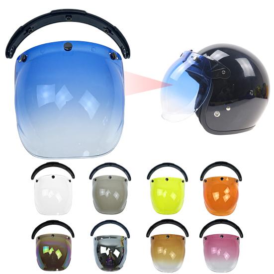 Car Accessories Lightweight Helmet Face Visor Anti-fog Anti-scratch 3-Snap