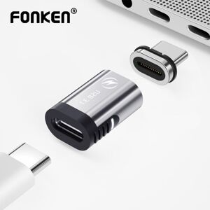 Fonken 24Pin PD Magnetic USB C Adapter 100W Fast Charging10Gbps Data Transmission Converter For MacBook Type-C SmartphonesPro