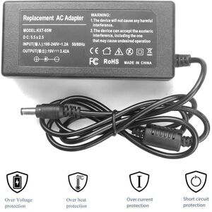 Oudun Power Adapter Laptop AC charger 19V 3.42A 65W for Toshiba for Acer Lenovo Asus