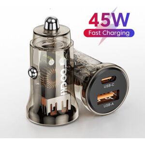 elough 3C 45W Car Charger Quick Charging QC3.0 USB Type C PD 25W Dual Port Mini Fast Charger Adapter