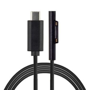 HOD Health&Home Type C To 15V Charging Cable For Microsoft Surface Go / Pro 6 4 3 Laptop 2 Black
