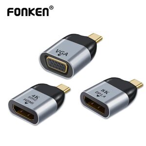 FONKEN USB Type C To HDMI Cable Adapter USB C To VGA DP Video Converter Adapter For Macbook Xiaomi Huawei Laptop Extension Cable
