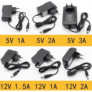 Living utensils 1pcs 100-240V AC to DC power adapter power charger adapter 5V 12V 1A 2A 1.5A UK EU plug 5.5mm x 2.1mm 5.5mm x 2.5mm / 5v3aDC plug