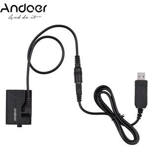 Andoer ACK-E10 5V USB Dummy Battery DC Coupler Adapter(Replacement for LP-E10) Compatible with