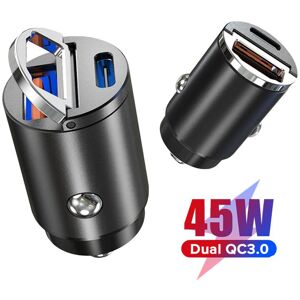 PX Electronic 45W Fast Charger Mini USB QC 3.0 Type C USB C PD Car Charger Adapter