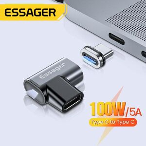 Essager 100W USB Type C To Type-C Magnetic Adapter USB-C Female Male Magnet Connector For Air Laptop Phone Converter