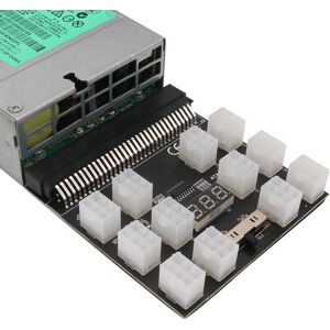 ShenZhen TISHRIC Direct TISHRIC Upgrade Version Breakout Board Adapter With 12 PCS ATX 6Pin Power Connector Power Supply support to 1200W power supply