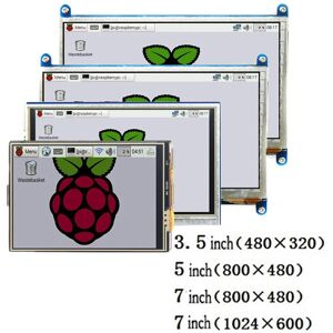 Dflife 3.5inch 5inch 7inch Raspberry Pi 3B+ 4 B  touch LCD Display Module Support