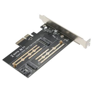 TOMTOP JMS M.2 NVME to PCI-E X4 Expansion Card SSD Adapter Card with M.2 M-key B-key Interfaces Support  NVME