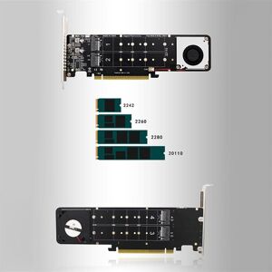 Beauty MakerS Pcie 4.0 X16 to M.2 M-key NVMEx4SSD RAID Expansion Card Adapter 4 x 32Gbps