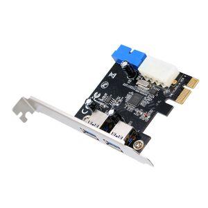 TOMTOP JMS PCI-E to USB 3.0 Expansion Card 19-Pin Converter External 2 Port USB 3.0 Dual USB 3.0 interface For