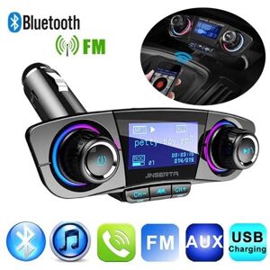 Phoenixs Car USB Car FM Transmitter 1.3 Inch LCD Monitor Wireless Bluetooth Hands Free Call Car Charger FM Transmitter MP3 Player Radio Adapter