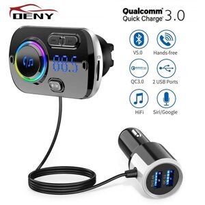 Fashion FS Handsfree Car Kit Wireless Bluetooth-compatible 5.0 MP3 Player Car FM Transmitter USB Fast Charge Car Accessories FM Modulator