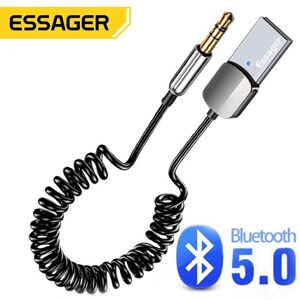 Essager Wireless Bluetooth 5.0 Receiver Adapter Handsfree Car Speaker 3.5mm Jack Aux Audio Music for Car Bluetooth Transmitter