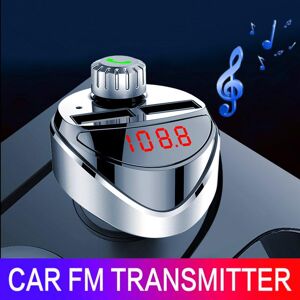 TOP-CAR-MALL FM Transmitter Car Wireless Bluetooth Radio Modulator Car Kit 3.4A Dual USB Car Charger Display Handsfree Aux Audio MP3 Player