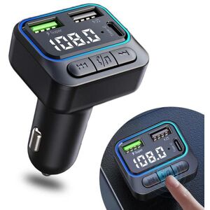 Adams Car Market Car Bluetooth 5.3 FM Transmitter Car Mp3 Music Player Handsfree Calling Kit Radio Adapter FM Transmitter QC3.0 Car Charger