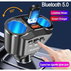 TOP-CAR-MALL 3 In 1 Car Mp3 Player Bluetooth Car FM Transmitter Dual Usb  Car Chargers  Support Navigation Voice Prompt