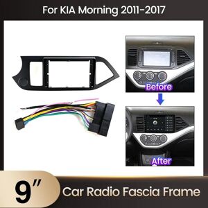 REAKOSOUND Car Life 2 Din Car Radio for KIA Picanto (TA), Morning (TA) (Left wheel) Radio Stereo Fascia Panel Frame Adaptor Fitting Kit 2 Din