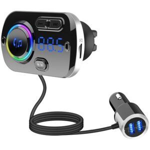 HOD Health&Home Qc3.0 Fast Charge Car Fm Transmitter Bluetooth Mp3 Player Handsfree Rgb Led Dual Usb Charger