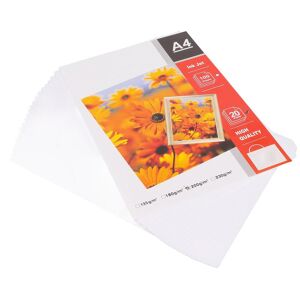 Electric1 20Pcs Matte Photo Paper Durable Paper A4 8.3x11.7in Glossy Surface Water Resistant High Light Photo Printer Paper