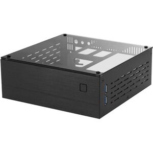 happybuySE For MINI-ITX(17x17) Computer Case Chassis Aluminum  Home Theater AC-DC HTPC Computer Box Desktop PC Enclosure